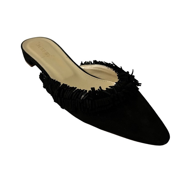 J. Crew Shoes - J. Crew Slip On Fringe Slides Mules Size 8.5